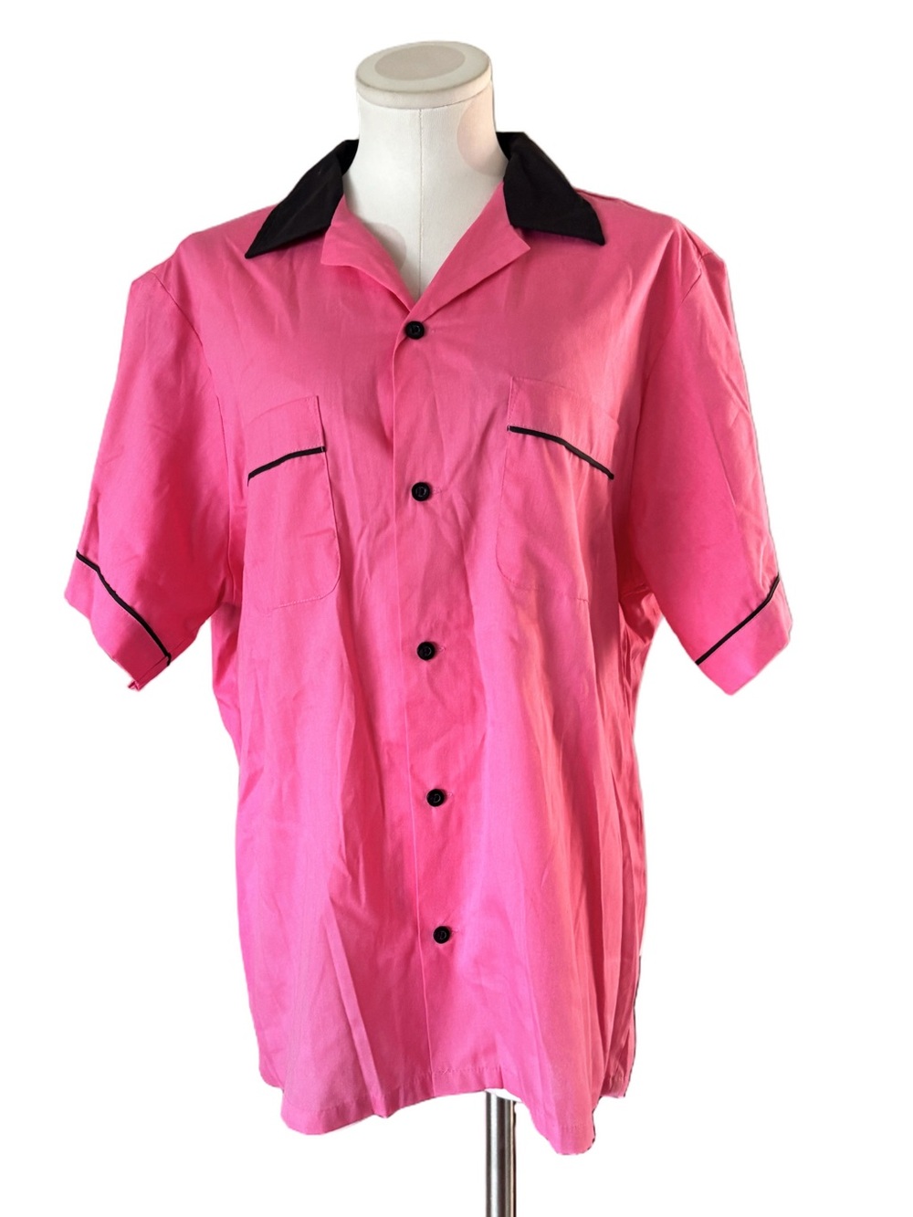 Hilton GM Legend Bowling Shirt - pink/black - men’s medium - Picture 2 of 8